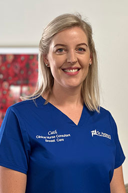 Breast Care Nurse Sophie Peckham provides individualised support, information and co-ordinated care to patients and their families at St Andrew’s Breast Care Service.