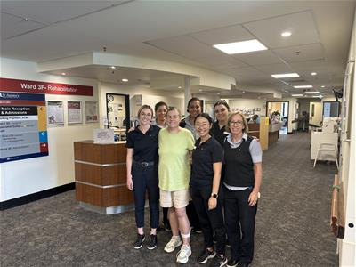 Courtney leaves rehabilitation ward